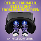 Connoisseur DESTEK V5 VR Headset for Smartphones | Virtual Reality Glasses with 110° FOV HD Anti - Blue Light Lenses and Bluetooth Controller | Eye Protection for Kids and Adults | Compatible with iPhone, Samsung, Android Phones (4.7 - 6.8in Screen) - Headset for Phone - British D'sire