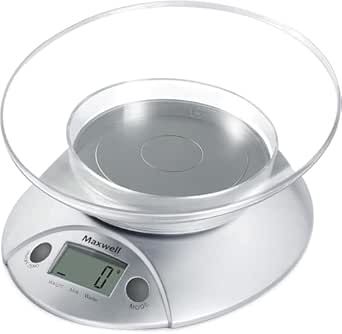 Connoisseur Digital Kitchen Scales with 0.6L Bowl – 5kg/11lb Capacity, ml & fl oz Liquid Measurement | Silver Food Scales with Tare Function & LCD Display | Compact, High - Precision Tool for Cooking & Baking - Digital Kitchen Scales - British D'sire Main image