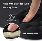 Connoisseur EooCoo Ergonomic Mouse Pad Wrist Support – 12x8 Inch Black | Pain Relief Mousepad with Memory Foam & Massage Design | Non - Slip Silicone Base for Comfort & Stability | Ideal for Office, Home, and Gaming Use - Mouse Pad - British D'sire