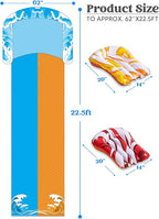 Connoisseur JOYIN 685cm Slip Slide with 2 Bodyboards – Lawn Water Slide with Built - in Sprinkler | Summer Outdoor Fun for Kids & Adults | Durable, Easy - to - Set - Up Backyard Water Toy for Sliding & Splashing Excitement - Lawn Water Slide with Built - in Sprinkler - British D'sire