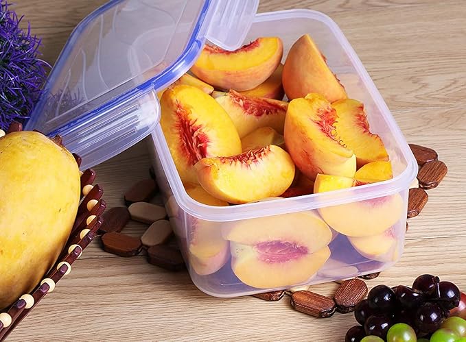 Connoisseur KICHLY Food Storage Containers Set – 12 BPA - Free Kitchen Organizer Containers with Lids | Durable & Stackable Blue Containers for Meal Prep, Pantry Organization & Food Freshness | Perfect for Homes & Offices - Kitchen Storage Set - British D'sire