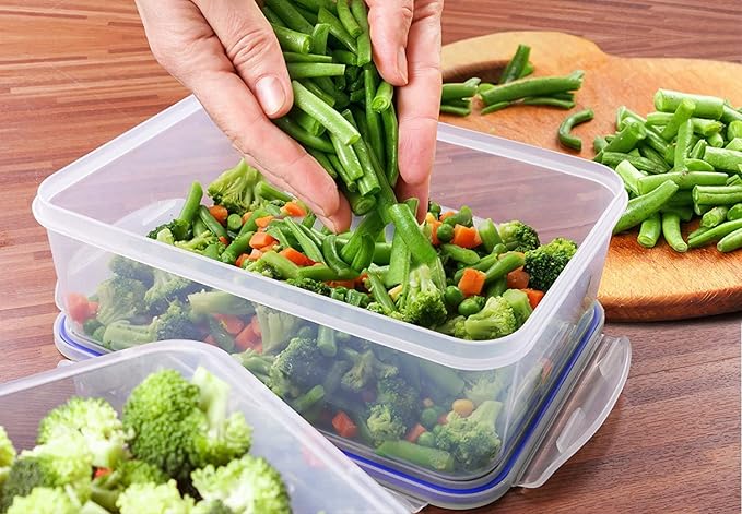 Connoisseur KICHLY Food Storage Containers Set – 12 BPA-Free Kitchen Organizer Containers with Lids | Durable & Stackable Blue Containers for Meal Prep, Pantry Organization & Food Freshness | Perfect for Homes & Offices Secondary image