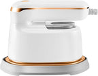 Connoisseur Liebssen 2 - in - 1 Garment Steam Iron – 1100W Portable Mini Steamer | Fast Heat - Up Handheld Clothes Steamer for Wrinkle - Free Fabrics | Lightweight Travel Iron for Home & Travel | Ideal Christmas Gift (White) - Garment Steam Iron - British D'sire