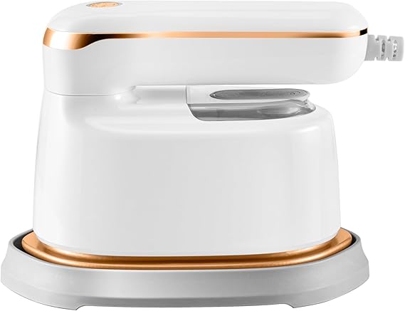 Connoisseur Liebssen 2 - in - 1 Garment Steam Iron – 1100W Portable Mini Steamer | Fast Heat - Up Handheld Clothes Steamer for Wrinkle - Free Fabrics | Lightweight Travel Iron for Home & Travel | Ideal Christmas Gift (White) - Garment Steam Iron - British D'sire