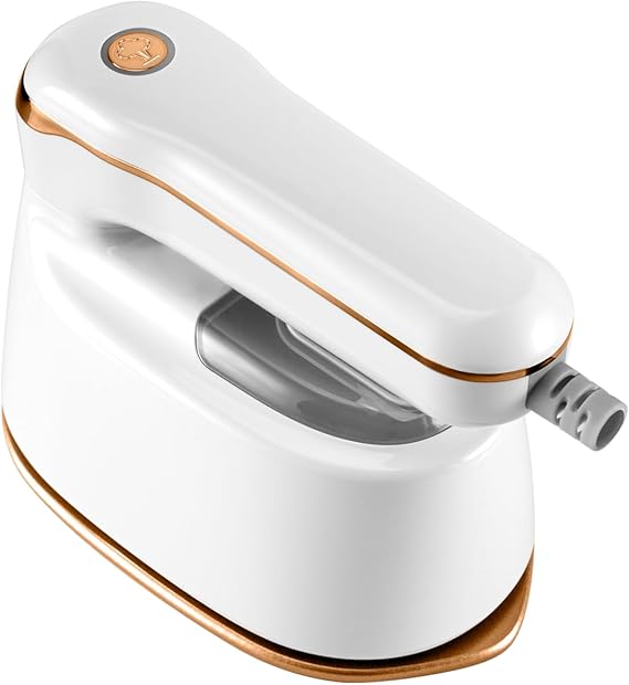Connoisseur Liebssen 2 - in - 1 Garment Steam Iron – 1100W Portable Mini Steamer | Fast Heat - Up Handheld Clothes Steamer for Wrinkle - Free Fabrics | Lightweight Travel Iron for Home & Travel | Ideal Christmas Gift (White) - Garment Steam Iron - British D'sire