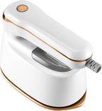 Connoisseur Liebssen 2 - in - 1 Garment Steam Iron – 1100W Portable Mini Steamer | Fast Heat - Up Handheld Clothes Steamer for Wrinkle - Free Fabrics | Lightweight Travel Iron for Home & Travel | Ideal Christmas Gift (White) - Garment Steam Iron - British D'sire
