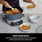 Connoisseur Ninja Foodi Possible Cooker – 6L Slow Cooker & Rice Cooker with 8 - in - 1 Versatile Functions | Midnight Blue Kitchen Appliance for Families & Cooking Enthusiasts | Durable, Time - Saving & Multi - Purpose - Rice Cooker - British D'sire