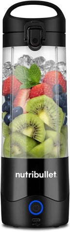 Connoisseur nutribullet Portable Blender, Black, 475ml | Powerful Extractor Blade for Healthy Shakes | Includes To - Go Lid, USB - C Charging Cable & User Guide | Delivers 15+ Blending Cycles for Active Lifestyles - Blender - British D'sire