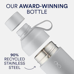 Connoisseur Ocean Bottle Recycled Stainless Steel Bottle – Eco - Friendly & Reusable Water Bottle | Original 500ml, Rock Grey | Durable, Sustainable Design for On - the - Go Hydration | Perfect for All Ages & Active Lifestyles - Water Bottles - British D'sire
