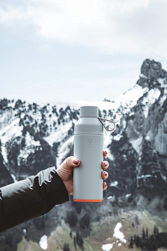 Connoisseur Ocean Bottle Recycled Stainless Steel Bottle – Eco - Friendly & Reusable Water Bottle | Original 500ml, Rock Grey | Durable, Sustainable Design for On - the - Go Hydration | Perfect for All Ages & Active Lifestyles - Water Bottles - British D'sire