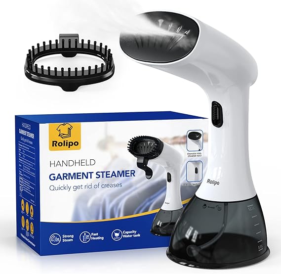 Connoisseur Rolipo Handheld Clothes Steamer – 400ml Water Tank, 3rd Generation Panel | Portable Garment Steamer for Wrinkle Removal | Ideal for Home, Office & Travel | Fast - Heating, Lightweight, and Easy to Use for All Fabrics - Clothes Steamer - British D'sire Main image