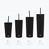 Connoisseur Simple Modern Insulated Tumbler with Lid and Straw, 710ml | Reusable Stainless Steel Water Bottle & Iced Coffee Cup | Travel Mug for Women, Men, and All Gifting Occasions | Midnight Black, Classic Collection - Insulated Glass - British D'sire