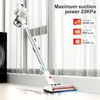 Connoisseur Syntecno Cordless Vacuum Cleaner – Powerful Lightweight Stick Vacuum with Rechargeable Lithium - Ion Battery | Upright & Handheld Electric Broom for Home, Hardwood Floors, Carpets, and Cars - Vaccum Cleaner - British D'sire