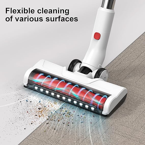 Connoisseur Syntecno Cordless Vacuum Cleaner – Powerful Lightweight Stick Vacuum with Rechargeable Lithium - Ion Battery | Upright & Handheld Electric Broom for Home, Hardwood Floors, Carpets, and Cars - Vaccum Cleaner - British D'sire