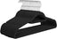 Connoisseur VelvetPro Non - Slip Velvet Hangers – 50 Pack Black | Space - Saving 0.6 cm Thick, 45 cm Long Clothes Hangers with Tie Bar & 360° Swivel Hook | Durable & Stylish for Dresses, Trousers, Coats | Ideal for Wardrobe Organization - Velvet Hangers - British D'sire
