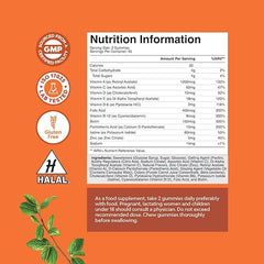 Connoisseur WellnessBites Multivitamin Gummies – 90 Gummies Blend for Adults | Immunity Vitamins & Daily Energy Support for Women & Men | B12, Zinc, D, E, Biotin, Vitamin A & E | Promotes Good Health & Vitality - Multivitamin Gummies - British D'sire