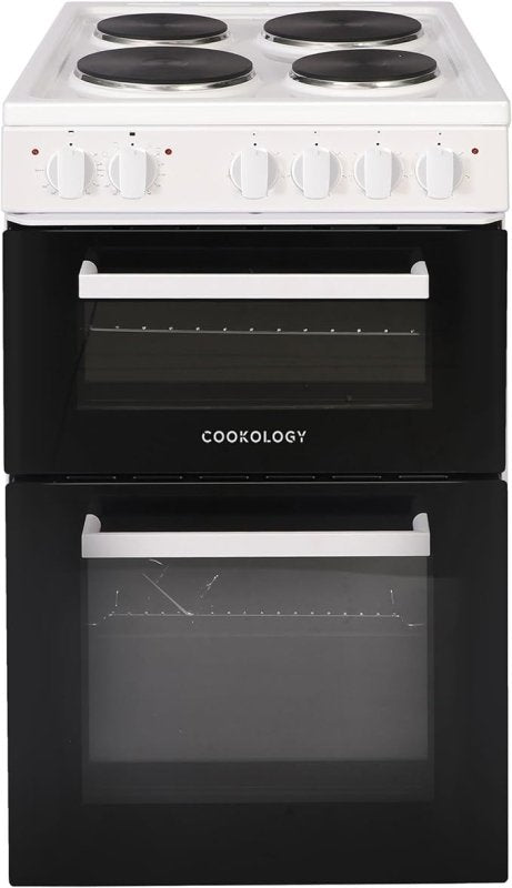Cookology CFSPTC502BK 50cm Wide Freestanding Electric Twin Cavity Cooker, Combined 93 Litre Capacity with 4 Zone Solid Plate Hob Secondary image