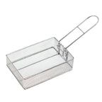 COOL CAMP Camping Stainless Steel Foldable Strainer Frying Basket for Outdoor Cooking, 175 x 120 x 50mm - British D'sire