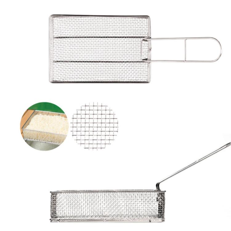 COOL CAMP Camping Stainless Steel Foldable Strainer Frying Basket for Outdoor Cooking, 175 x 120 x 50mm - British D'sire