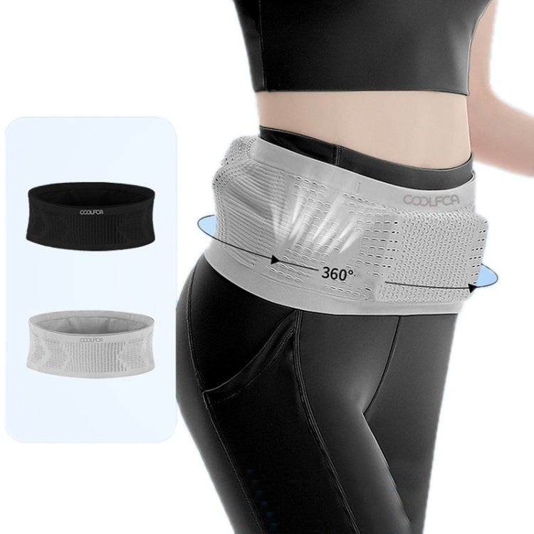 COOLFCA Outdoor Fitness Sports Non-slip Breathable Mobile Phone Fanny Pack, Size: 14x30cm(Black) Secondary image