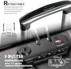 COOLIFE Suitcase Trolley Carry On Hand Cabin Luggage Hard Shell Travel Bag Lightweight with TSA Lock and Durable 4 Spinner Wheels (Black/Brown, M(67cm 60L)) - Suitcase Trolley - British D'sire