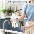 Cordless Electric Window Cleaner With Spray Function, Rechargeable Glass Squeegee Vacuum(White Gold) - British D'sire