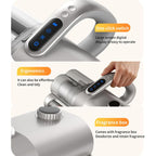 Cordless Mattress Vacuum Cleaner Bed Mite Remover with UV Light & High Frequency Beating(Silver) - British D'sire