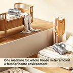 Cordless Mattress Vacuum Cleaner Bed Mite Remover with UV Light & High Frequency Beating(Silver) - British D'sire