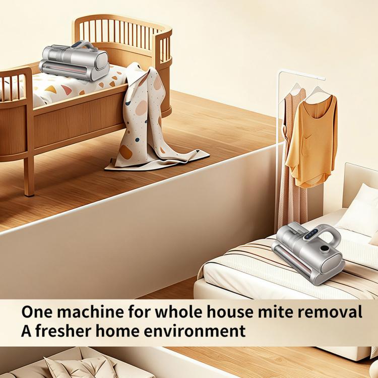 Cordless Mattress Vacuum Cleaner Bed Mite Remover with UV Light & High Frequency Beating(Silver) - British D'sire