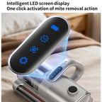 Cordless Mattress Vacuum Cleaner Bed Mite Remover with UV Light & High Frequency Beating(Silver) - British D'sire