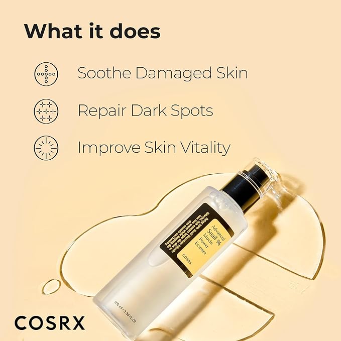 COSRX Advanced Snail 96 Mucin Power Essence 100ml, Skin Repair & Hydrating Serum, Snail Secretion Filtrate 96% & Hyaluronic acid, Korean Skincare, Animal Testing Free - British D'sire