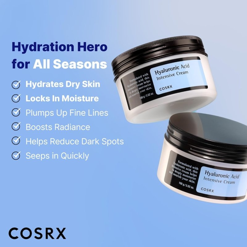 COSRX Hyaluronic Acid Face Moisturizer, 3.52 Oz, Mothers day gifts for mom, Korean Moisturizer Cream, Day & Night Cream for Face, Korean Skin Care for Dry, Oily Skin - Moisturiser - British D'sire