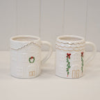 Cosy Christmas House with Garland Mug - Christmas Decor - British D'sire