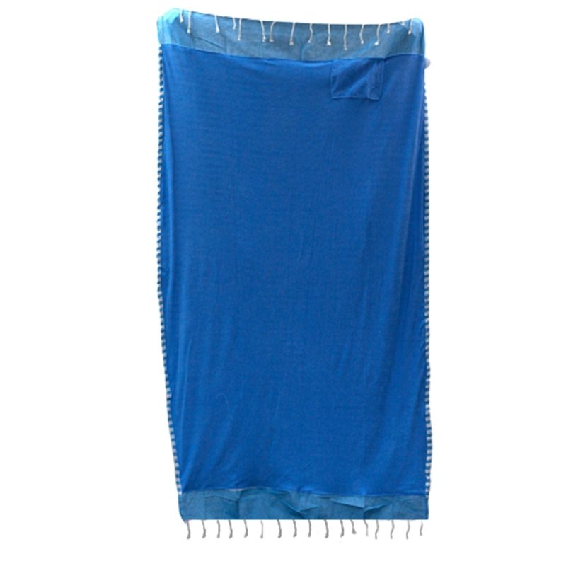Cotton Pario Towel - 100X180 cm - Sky Blue - Cotton Pareo Throw - British D'sire