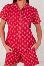 Cotton Printed PJ Set With Shorts — Comfortable, Stylish & Breathable - Loungewear pjs - British D'sire