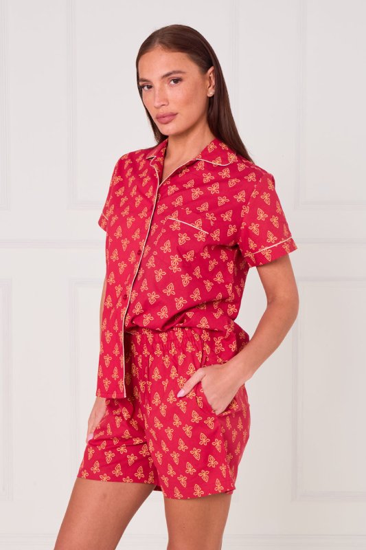 Cotton Printed PJ Set With Shorts — Comfortable, Stylish & Breathable - Loungewear pjs - British D'sire