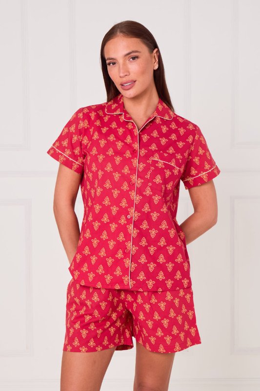 Cotton Printed PJ Set With Shorts — Comfortable, Stylish & Breathable - Loungewear pjs - British D'sire