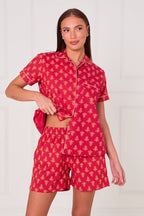 Cotton Printed PJ Set With Shorts — Comfortable, Stylish & Breathable - Loungewear pjs - British D'sire