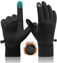 CRAZY SHARK Winter Warm Gloves, Windproof Water - Resistant Thermal Gloves Anti - slip Touch Screen Cycling Gloves for Men Women Hiking Climbing Riding Bike Outdoor Sports - Kids Gloves - British D'sire