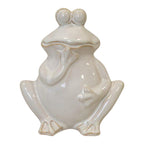 Cream Ceramic Wondering Frog - Figurines - British D'sire