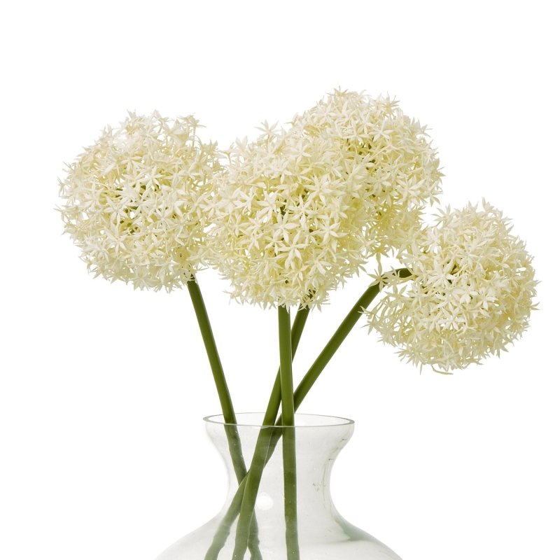 Cream Medium Allium Stem Artificial Flower Stem - Artificial Plants & Trees - British D'sire