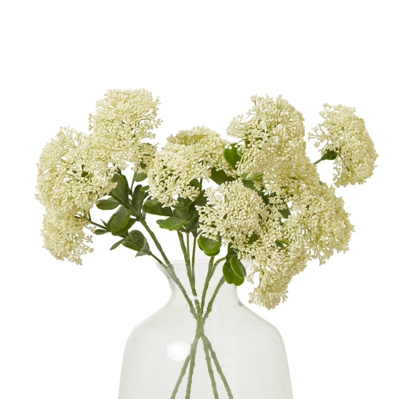 Cream Sedum Spray Artificial Flower Stem - Artificial Plants & Trees - British D'sire