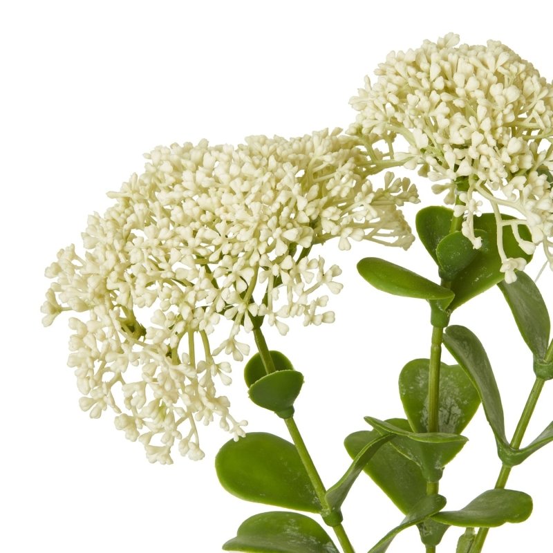 Cream Sedum Spray Artificial Flower Stem - Artificial Plants & Trees - British D'sire