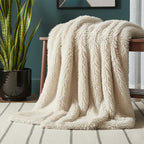 Cuddly Extra Fluffy Throw Ultra Soft Plush Blanket for Sofa Bed Home Decor - White