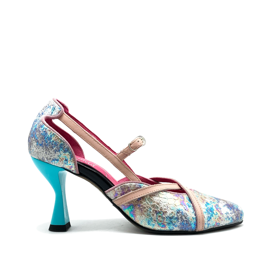 Crime - Pastel Snake Print/Turquoise- mermaid - Chanii B Main image