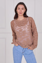 Crochet Long Sleeve Top - Jumper - British D'sire