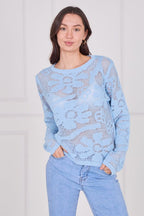 Crochet Long Sleeve Top - Jumper - British D'sire