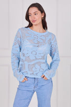 Crochet Long Sleeve Top - Jumper - British D'sire