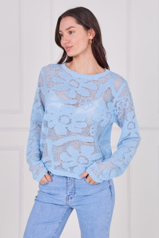 Crochet Long Sleeve Top - Jumper - British D'sire