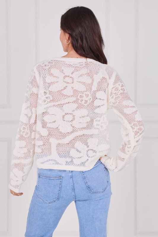 Crochet Long Sleeve Top - Jumper - British D'sire